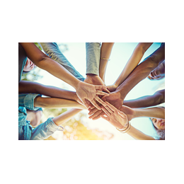 Zusammenhalt zeigen diese Hände